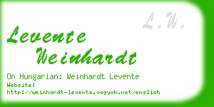 levente weinhardt business card
